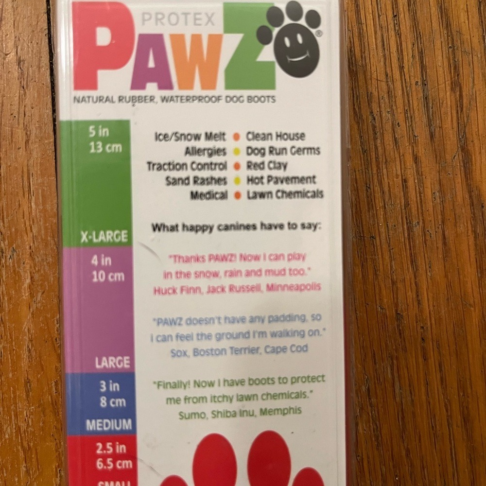 Protec Pawz Waterproof Rubber Dog Boots Red Sz Small NIP - Picture 3 of 5